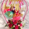 Personalised Balloon Bouquet with 10 Roses