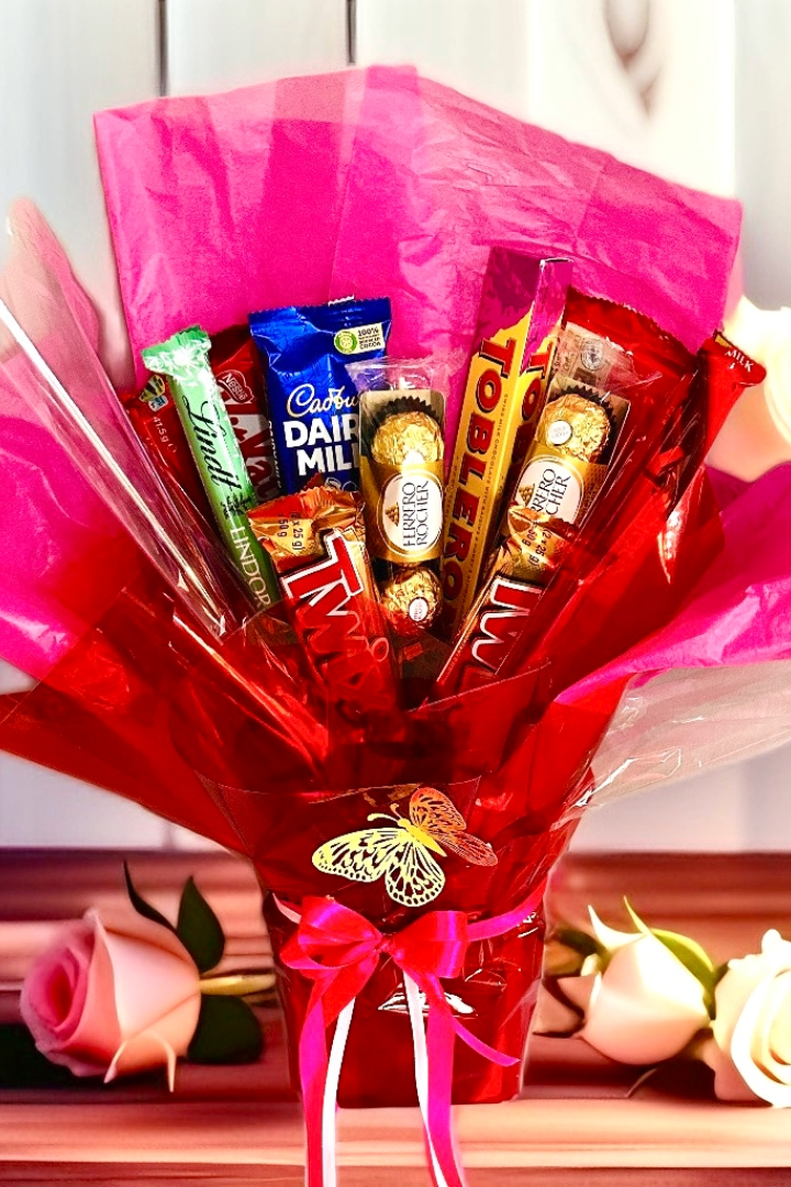 Baby Bouquets| New Baby Chocolate Bouquet with Soft Toy
