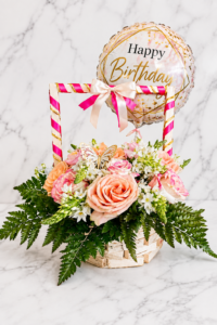Rose Bouquet Basket