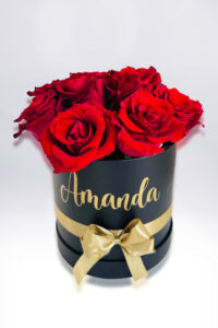 Personalised Red Rose Hat Box