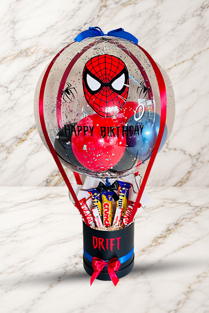 Spiderman Personalised Balloon Chocolate Hamper