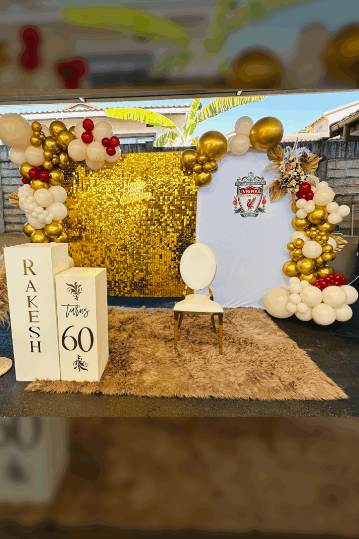 Full Arch Backdrop and Shimmer Wall