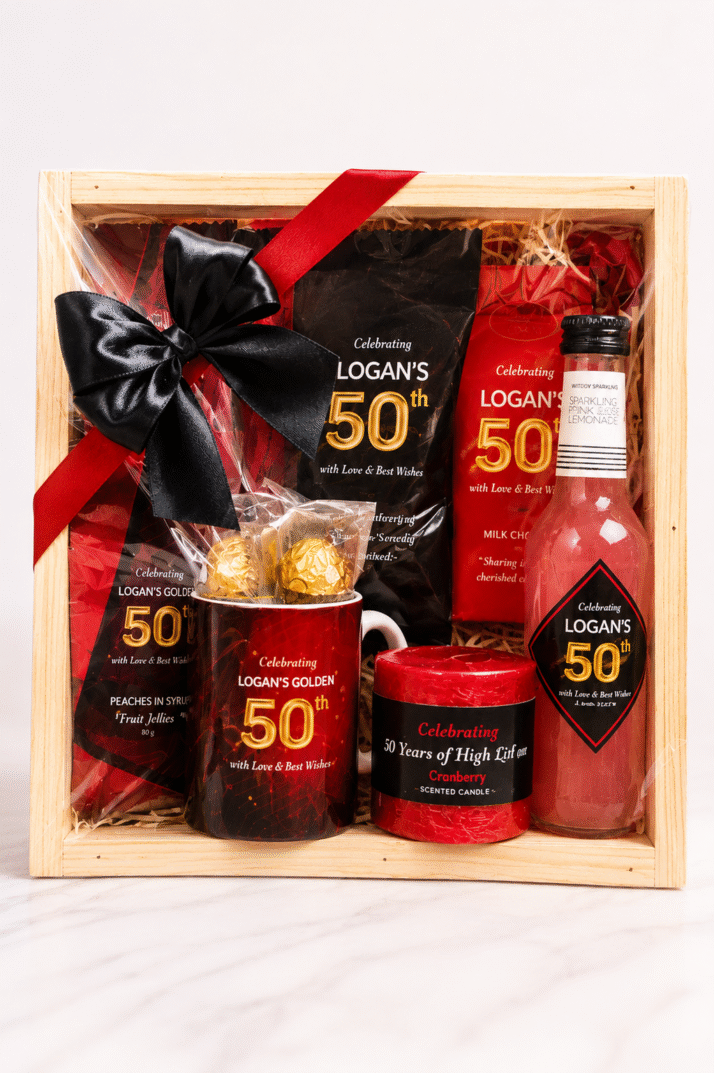 Golden Personalised Birthday Box