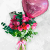 20 Mixed Pink Roses in Vase