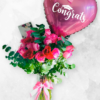 20 Mixed Pink Roses in Vase