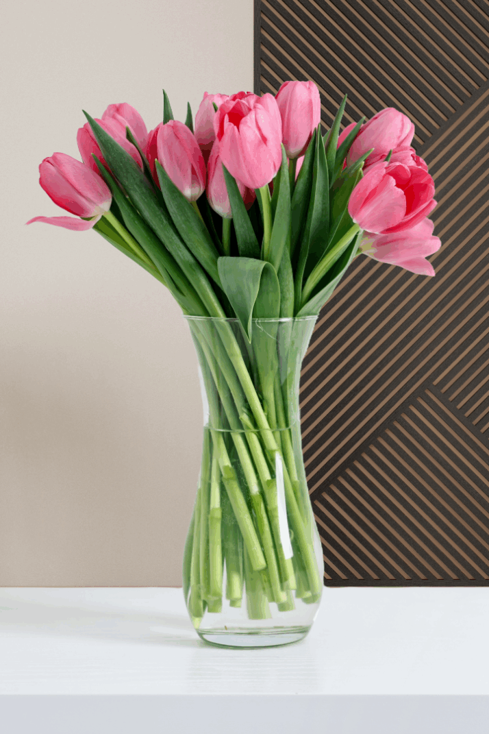 Pink Tulip Elegance Vase