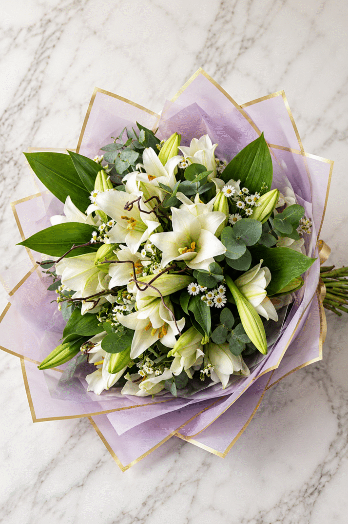 Lilac Lily Elegance Bouquet