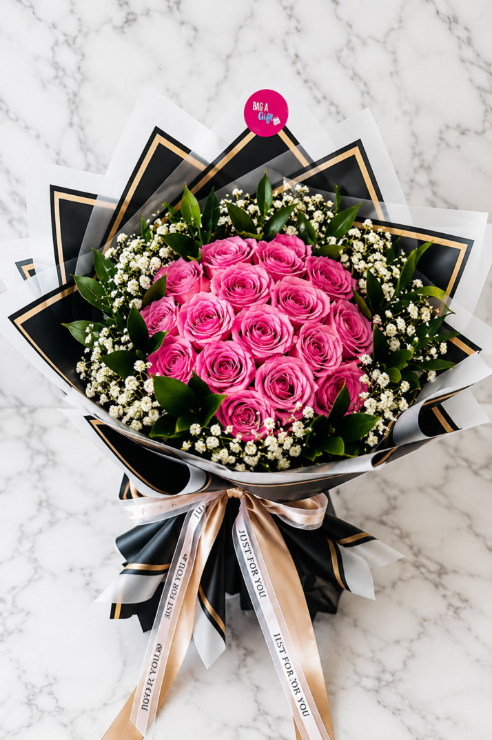 Pretty in Pink Rose Bouquet
