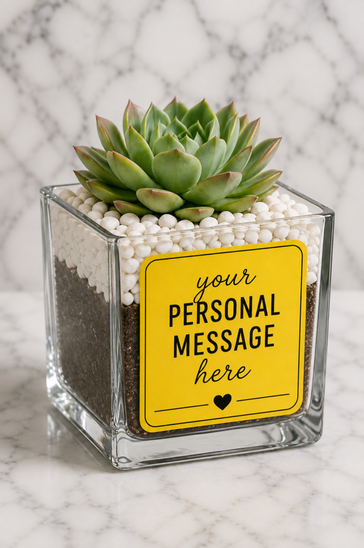 Personalised Succulent Message Gift