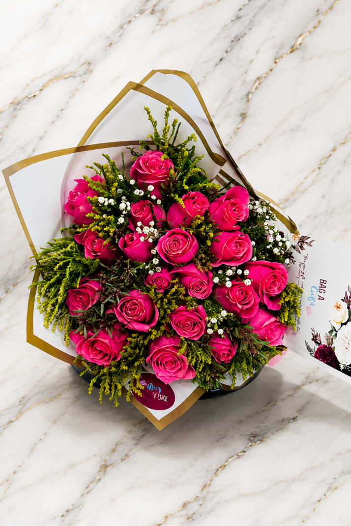 Pink Rose Garden Bouquet