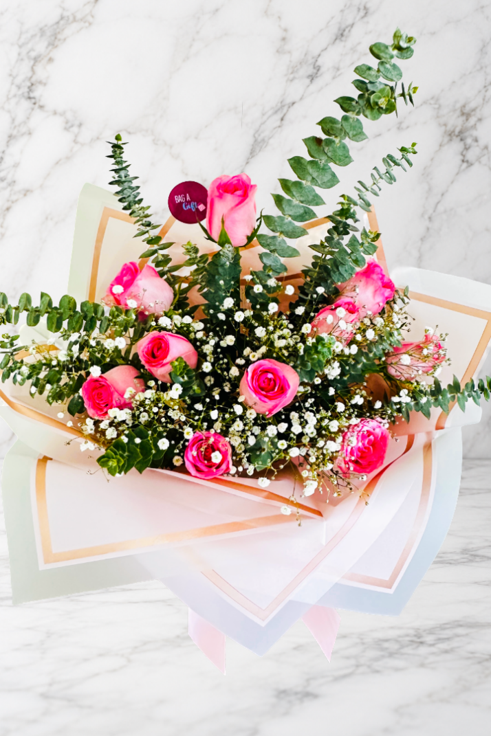 Elegant Pink Rose Bouquet