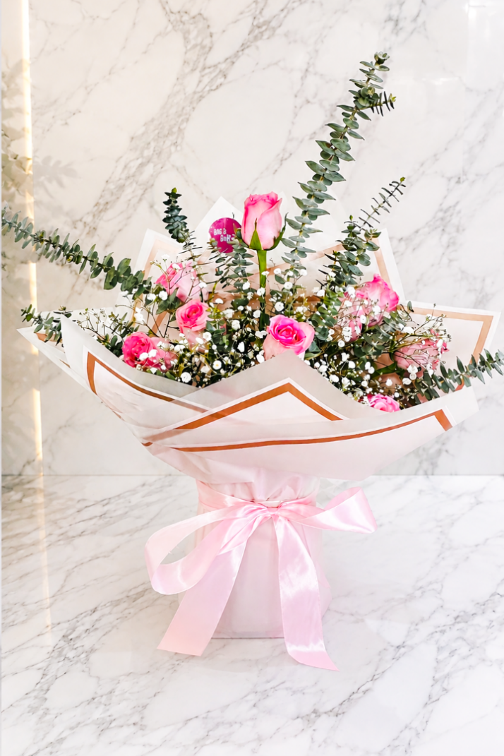 Elegant Pink Rose Bouquet