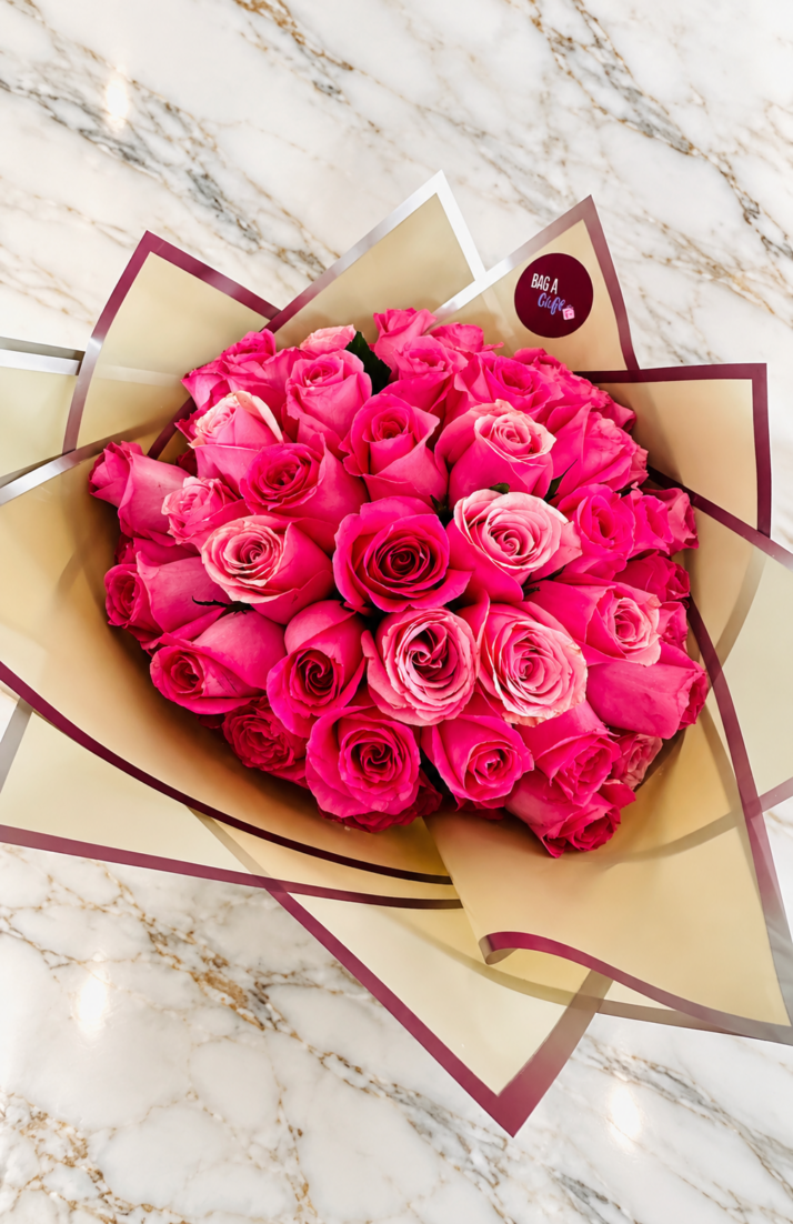 Pink Elegance Rose Bouquet