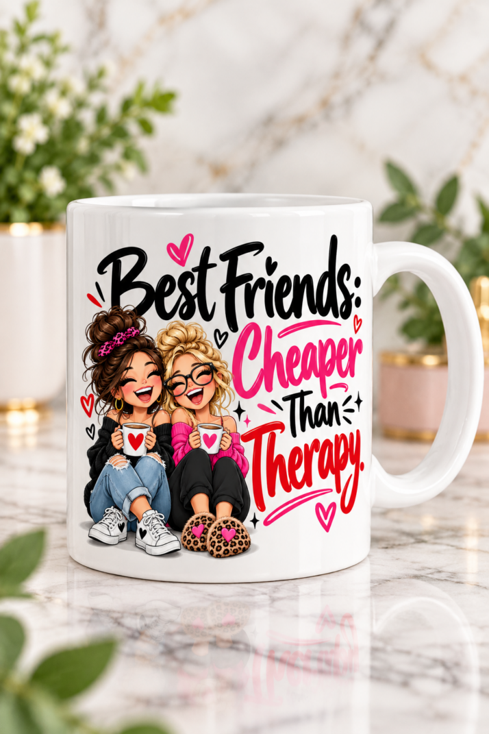 Best friends cheaper than Therapy mug