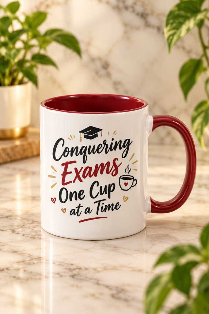 Conquering Exams One Cup at a Time Mug