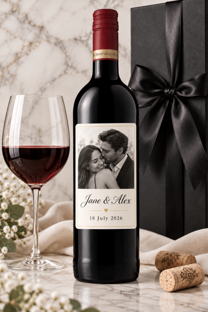 Timeless Love Personalised Wine Gift