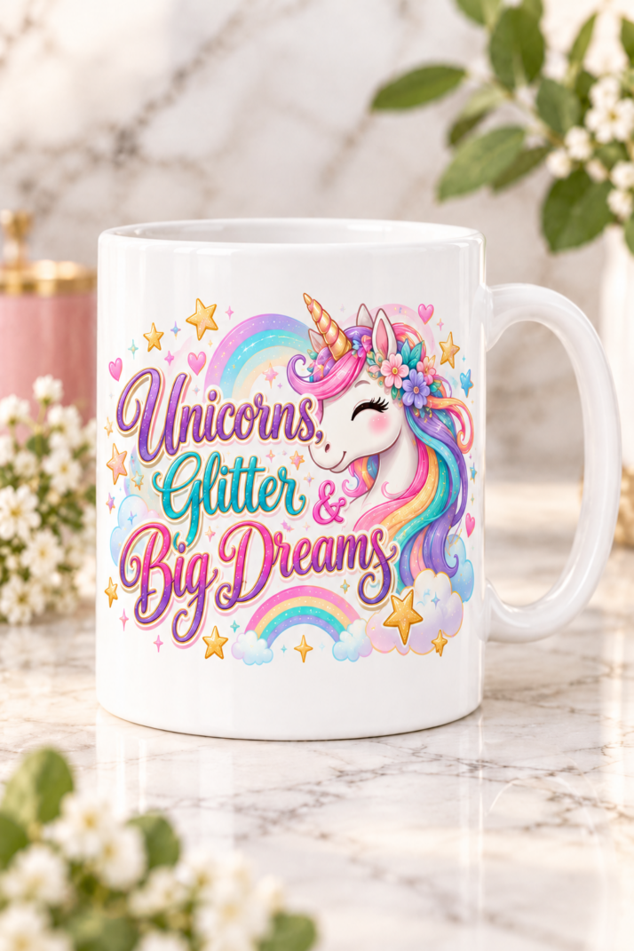 Unicorns, Glitter & Big Dreams Mug