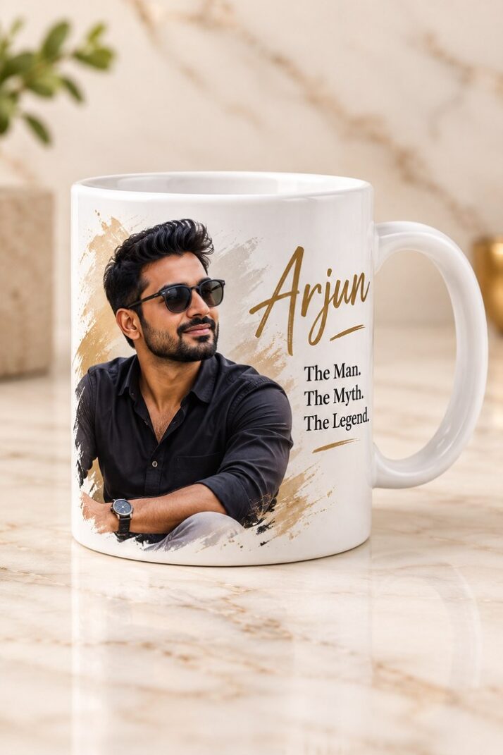 The Man. The Myth. The Legend Personalised Photo Mug